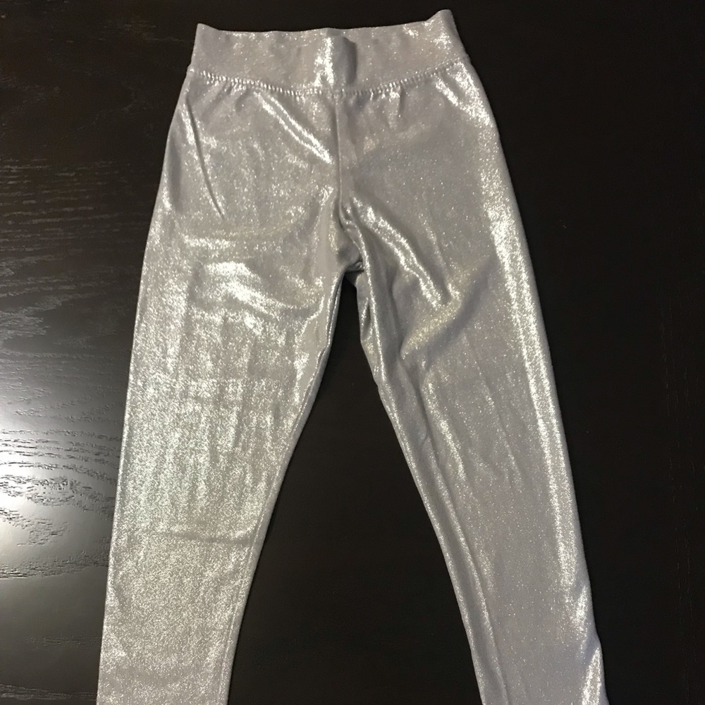 [365 Kids] Girls Silver Stretchy Leggings